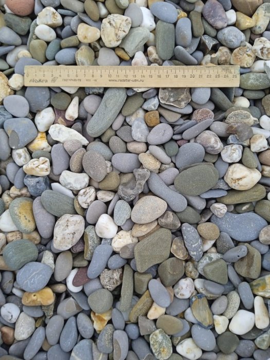 Галька крымская прибрежная фр. 20-40 мм.  купить с доставкой в Ростову фото 
