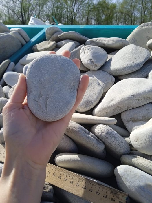 Галька черноморская фр. 100-150 мм.  купить с доставкой в Ростову фото 
