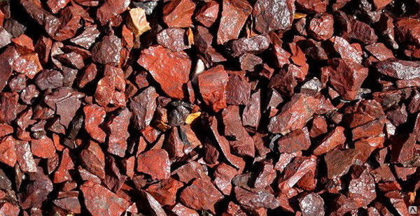  Щебень крошка красный (ЯШМА) фр. 5-10 мм.  купить  в Ростове крошка каменная яшмы красный, бордовый, темно-красный декоративная крошка ландшафтная каменная яшмоидная 6 600 руб/т   фото 