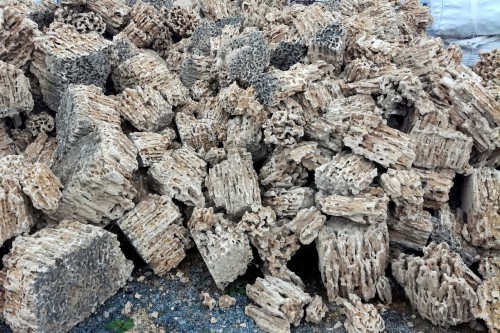  Крымский природный меотис фр. 100-500 мм.  купить в Ростове меотис бежевый рыжий молочный желтый ракушечник 4 500 руб/т   фото 