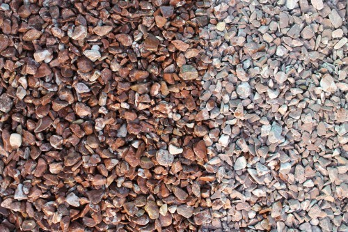  Розовая мраморная галька (щебень галтованный розовый) фр.10-20 мм.  купить  в Ростове мрамор розовый, красный ландшафтный декоративный окатанный округлый щебень 13500 руб/т   фото 